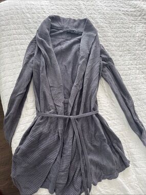Barefoot Dreams Charcoal Gray CozyChic Open Cardigan